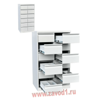металлический картотечный шкаф КР-12 на 12 ящиков (1200х700х500) 