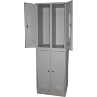 Шкаф для одежды ШР - 24 на 4 отделения (сварной) (1860х600/800х500)